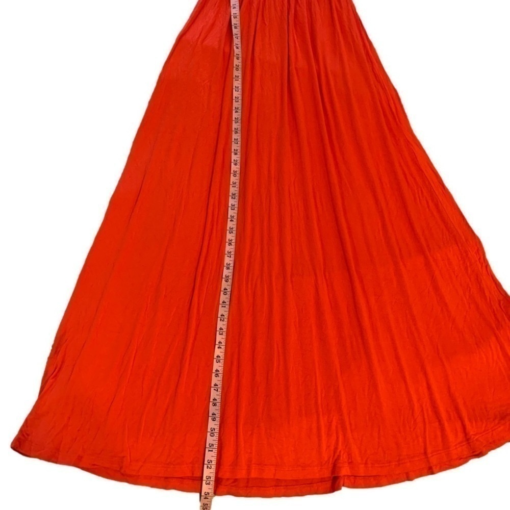 Lush Red Sleeveless V-Neck Long Maxi Casual Dressy Dress Size M - Picture 15 of 15